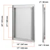 VEVOR Grillzugangstür, 432 x 610 mm, einzelne Produktbild-Vorschau 7