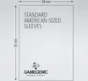 A diagram showing the dimensions of standard American-sized card sleeves. Produktbild-Vorschau