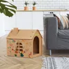 Relaxdays Casetta per gatti in cartone, tana per gatti con Anteprima dell’immagine prodotto 2