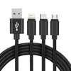 SETTY nylonowy kabel USB 3w1 microUSB, Lightning, Type-C 1m Podgląd zdjęcia produktu 1