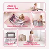 Puppenreisebett mit Tasche und Bettwäsche – faltbares Produktbild-Vorschau 2