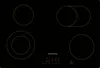 A top-down view of a black induction cooktop with four heating elements and a control panel. Náhľad obrázku produktu