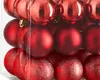 Zestaw 27 ozdób: czerwone okrągłe ozdoby mix 6 cm Podgląd zdjęcia produktu 2