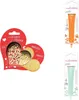 Herz-Relief-Plätzchen-Set + 2 orangefarbene und grüne Produktbild-Vorschau 1