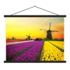 MuchoWow® Textilposter Windmühle - Tulpen - Blumen - Produktbild-Vorschau 1