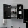 vidaXL Kúpeľňová zrkadlová skrinka čierna 62,5x20,5x64 cm Náhľad obrázku produktu 3