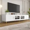 Flieks TV-Lowboard mit 2 Schubladen, 2 Glastüren, 1 Produktbild-Vorschau 3