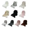 A grid of different colored sheepskin rugs. Produktbild-Vorschau