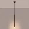 Suspension PASTELO 1 brun 1xG9 8W acier 120x8x8cm Sollux Voir les images du produit 3