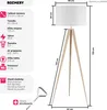 tectake® Lunaris stojaca lampa, trojnohý oceľový rám, 60 W Náhľad obrázku produktu 7
