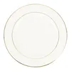 A white plate with a gold rim on a white background. Náhľad obrázku produktu