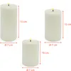 LED Echtwachskerze 3er Set mit Timer und Flacker Effekt - Produktbild-Vorschau 2