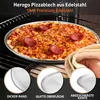 Herogo Pizzablech Edelstahl 4er Set 30 cm rund zum Backen Produktbild-Vorschau 2