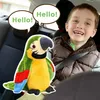 A child and a plush parrot in a car. Anteprima dell’immagine prodotto