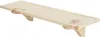 A single wooden shelf with two brackets, isolated on a white background. Produktbild-Vorschau