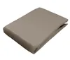 A folded taupe fitted sheet on a white background. Produktbild-Vorschau