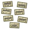A collection of small, rectangular tags with a camouflage pattern and text in Polish, arranged on a white background. Voir les images du produit