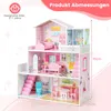 GOPLUS 3-stöckige Puppenhaus, Kinderpuppenhaus mit Süßes Produktbild-Vorschau 5