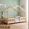 Kinderbett ’Treviolo‘ in Haus-Optik mit Rausfallschutz Produktbild-Vorschau 7