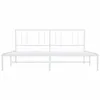 vidaXL Struttura letto con testiera in metallo bianco Anteprima dell’immagine prodotto 5