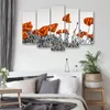 5-teiliges leinwandbild roter klatschmohn 200x100 cm Feeby Produktbild-Vorschau 3