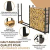 Étagère à bois extérieure en métal 223 x 25 x 115 cm Aide à Voir les images du produit 7
