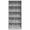 vidaXL Bibliothèque Gris Sonoma 80x24x176 cm Bois composite Voir les images du produit 4