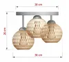 LUXOLAR Deckenleuchte Natural Bambus 3 flammig E27 60 W - Produktbild-Vorschau 3