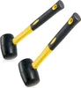 COM-FOUR® 2x Gummihammer mit Fiberglasschaft 560 g - GFK Produktbild-Vorschau 1