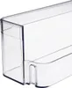 A close-up view of a clear plastic shelf or bin, likely from a refrigerator. Produktbild-Vorschau