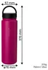 Trinkflasche Edelstahl 750ml Thermo Flasche Sport isoliert Produktbild-Vorschau 3