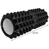A black textured foam roller with dimensions indicated. Náhled obrázku produktu