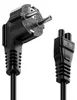 deleyCON 4m Netzkabel IEC C5 Typ F 90° Kleeblattkupplung - Produktbild-Vorschau 3