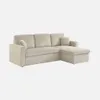 sweeek - Ecksofa mit Schlaffunktion, Cord-Bezug, breit Produktbild-Vorschau 1