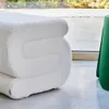sweeek - Design-Hocker mit Bouclé-Bezug 1 Platz - Creme Produktbild-Vorschau 3