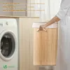 VOUNOT® VOUNOT Wäschekorb Bambus mit Deckel, 58L Produktbild-Vorschau 6