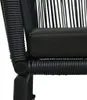 vidaXL Gartenstühle 2 Stk. Schwarz PE-Rattan Anteprima dell’immagine prodotto 5