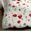 Kaeppel Bettwäsche Sommermohn" rot 1x 135x200 cm + 1x 80x80 Produktbild-Vorschau 4