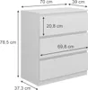 Kommode Vicco Calisto Weiß 39 x 78.5 cm, Model 41301 Produktbild-Vorschau 7