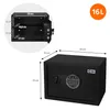 ECD Germany Safe Tresor 16L 35x25x25cm Stahl Wandtresor mit Produktbild-Vorschau 9