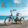 Draixcor M300 E-Citybike Elektro-Dreirad 24 Zoll, 250W Produktbild-Vorschau 10
