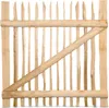 Classic Staketenzaun-Tor Set (schwarz) aus Edelkastanie, Produktbild-Vorschau 3