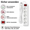 Arcas 5-fach Steckdosenleiste mit Schalter Weiß  | 1,5 m | Produktbild-Vorschau 5