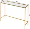 Table console 'Kronoby' métal avec plateau en verre 100 x Voir les images du produit 4