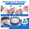 12er Set selbstklebende Schwerlast-Kugelrollen, 360° Produktbild-Vorschau 7