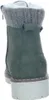 A rear view of a green boot with a knitted cuff. Produktbild-Vorschau