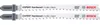 Two jigsaw blades are laid out side-by-side on a white background. Voir les images du produit