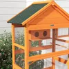 PawHut Cage à oiseaux en bois, cage perroquet, aire de Voir les images du produit 8