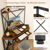 Eckarbeitsplatz mit Regalaufsatz, Eckschreibtisch mit Produktbild-Vorschau 5