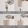 A four-panel instructional image showing how to assemble a table lamp. Produktbild-Vorschau